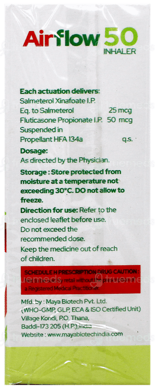 Airflow 50 Inhaler 120Mdi